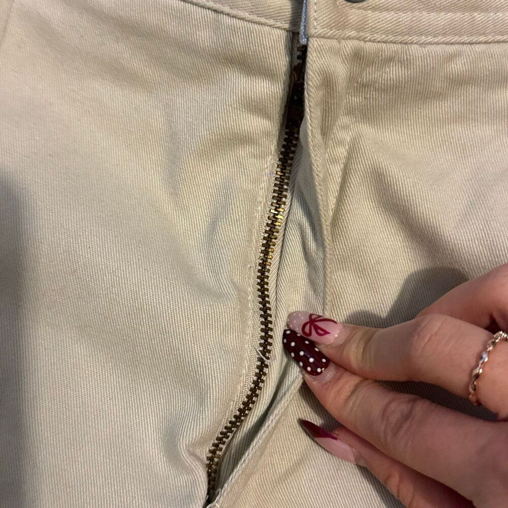 Liz Claiborne LizSport high-waisted shorts size 6, vintage pleated khaki 100% co - Picture 5 of 8
